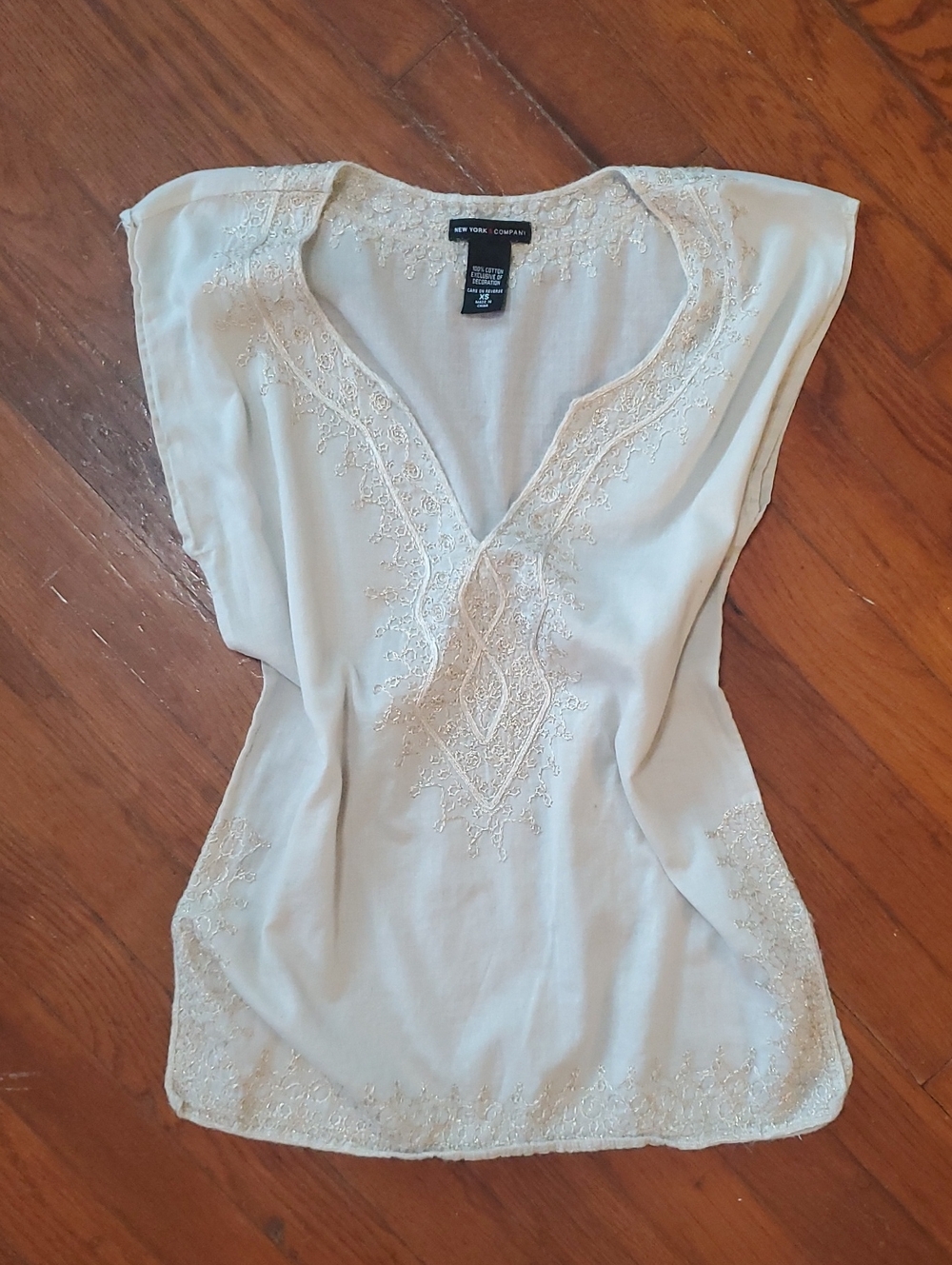 NY & Co. Boho Embroidered Top